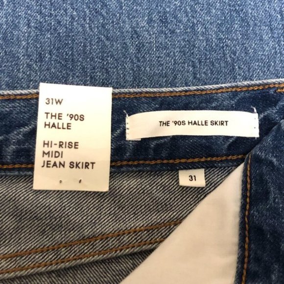 NWT Aritzia Denim Forum The '90s Halle Denim Skirt - Picture 10 of 12